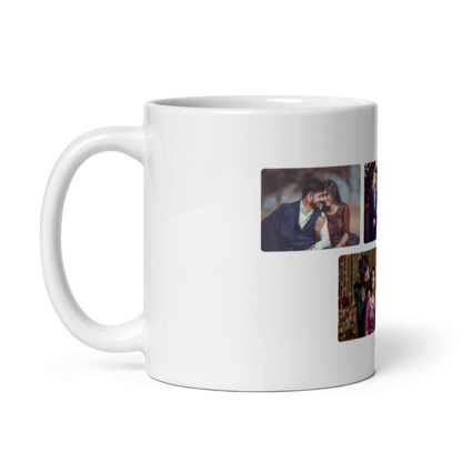 Customized Coffee Mug - Add Your Own Photo -5 Photo Frame Pattern