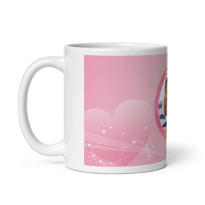 Customized Coffee Mug - Add Your Own Photo - Beautiful Pink Background