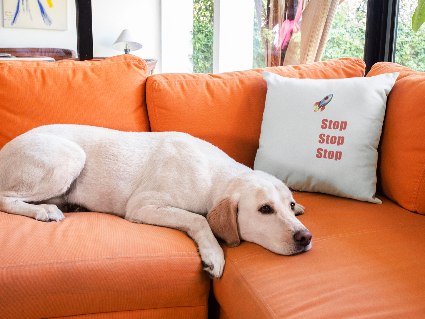 Stop Printed Cushion