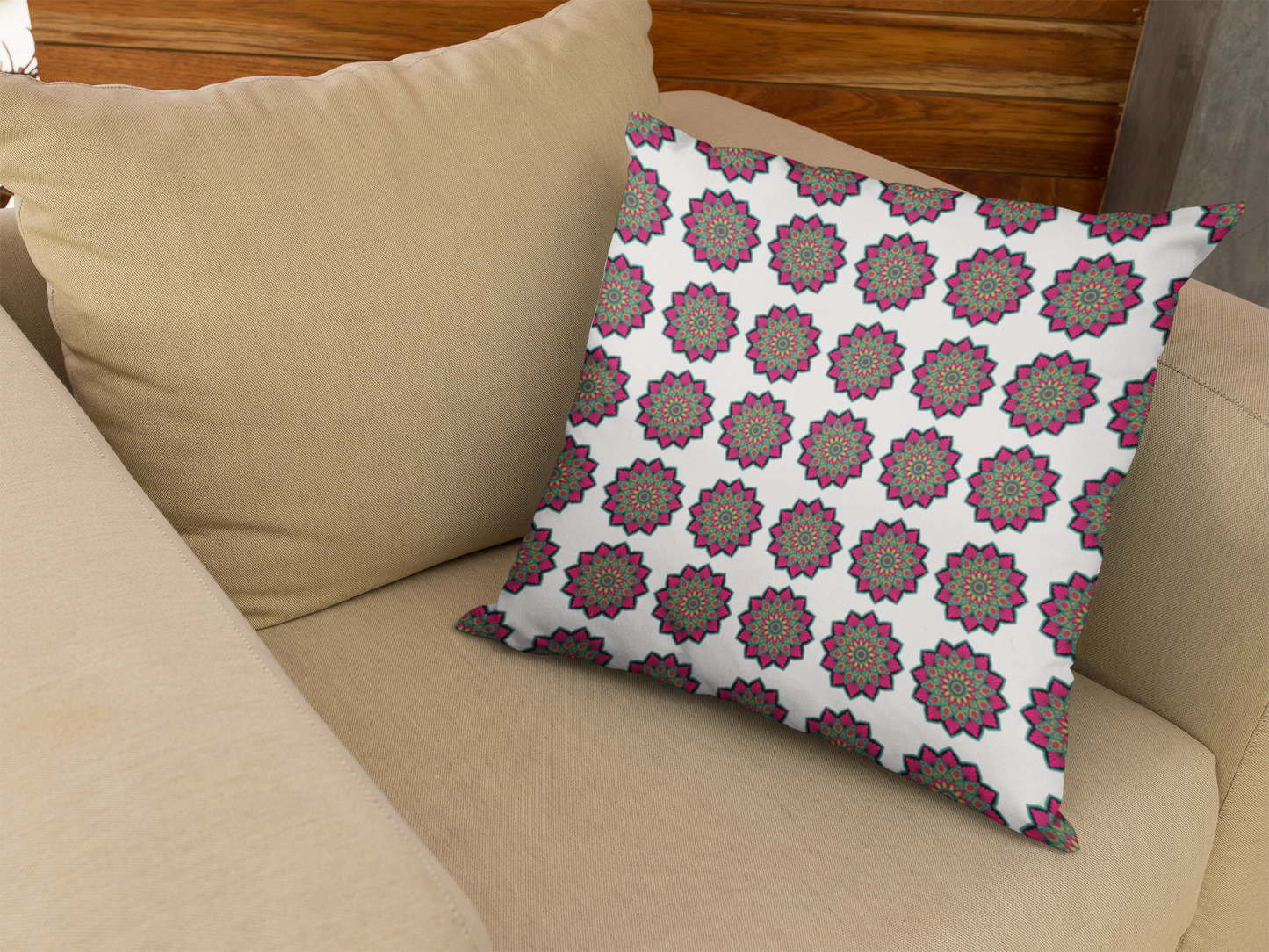 Ethnic Cushion Easeful  Comfortable Cove Cushion Cover (12 x 12 cm) (Filler Included)