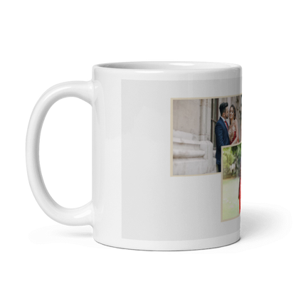 Customized Coffee Mug - Add Your Own Photo -3 Photo Frame Pattern