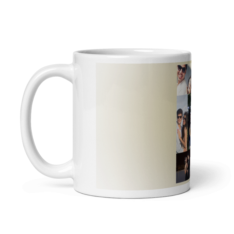 Customized Coffee Mug - Add Your Own Photo -8 Photo Frame Pattern