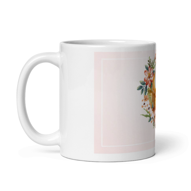 Customized Coffee Mug - Add Your Own Photo - Bloom Pattern