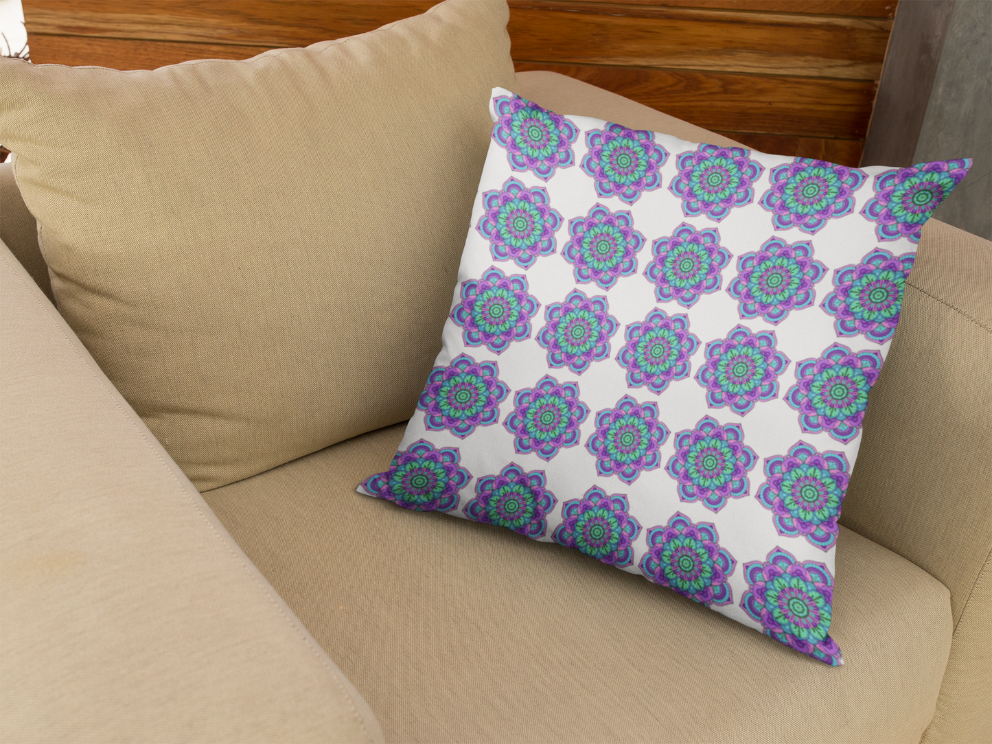 Ethnic Cushion Cove Cushion Cover (12 x 12 cm) (Filler Included)