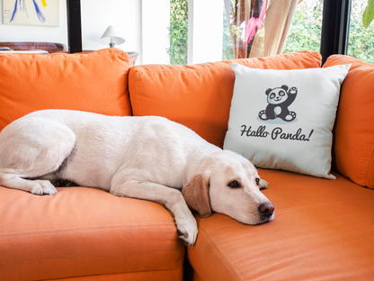 Hello Panda Printed Cushion