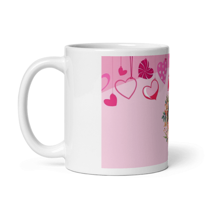 Customized Coffee Mug - Add Your Own Photo - Heart Background