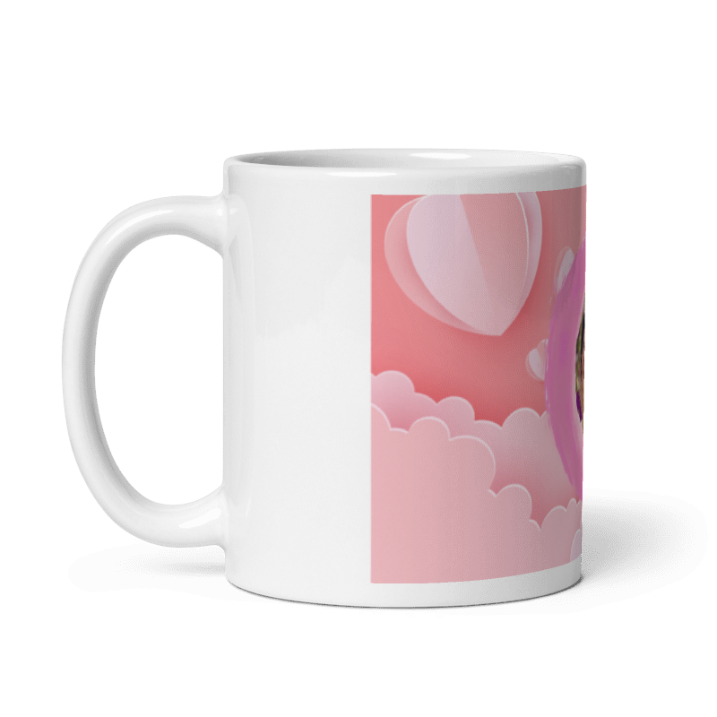 Customized Coffee Mug - Add Your Own Photo - Pink Background Design