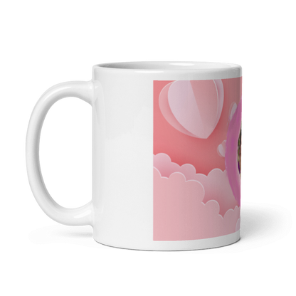 Customized Coffee Mug - Add Your Own Photo - Pink Background Design