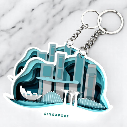 Singapore  city Key chain ( Set of 2 )