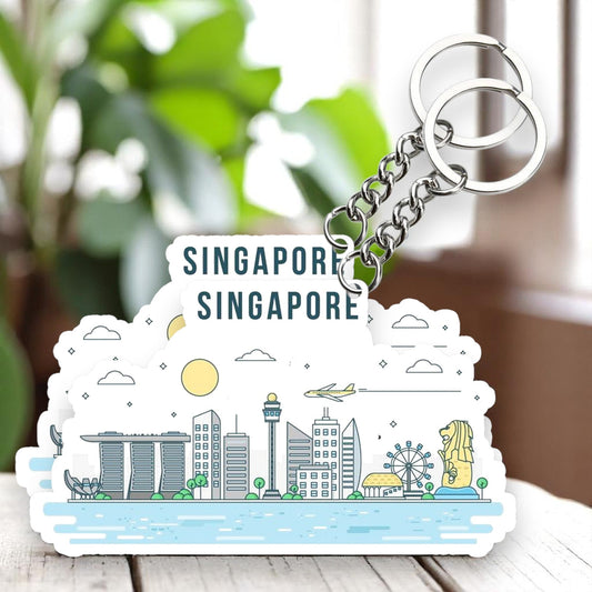 Singapore   Key chain ( Set of 2 )