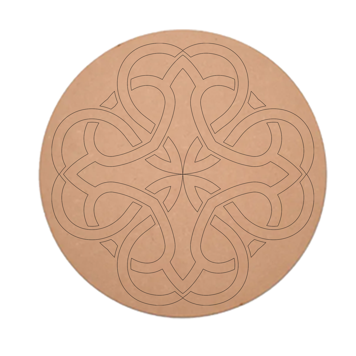 MDF Pre Marked Beautiful Art Design Cutout Round  Design