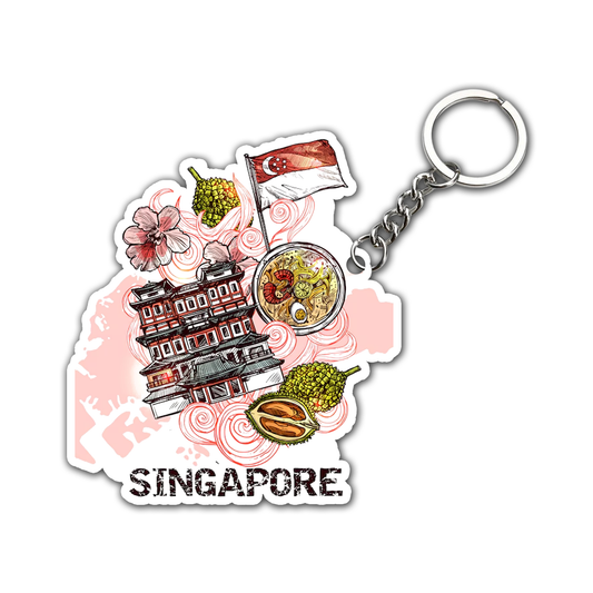 Singapore   Key chain ( Set of 2 )