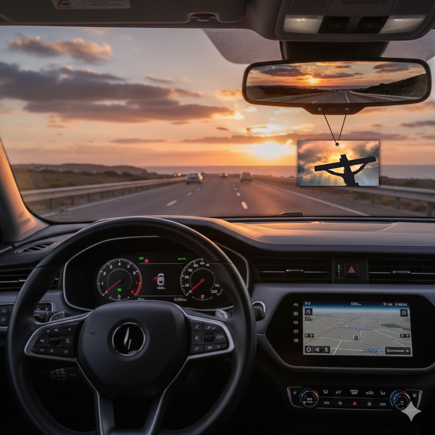 ShopTwiz Yesu Ji Peace and Grace Car Hanging Decorative