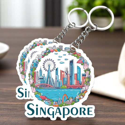 Singapore Beautiful   Key chain ( Set of 2 )