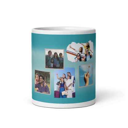 Customized Coffee Mug - Add Your Own Photo -5 Photo Frame Pattern