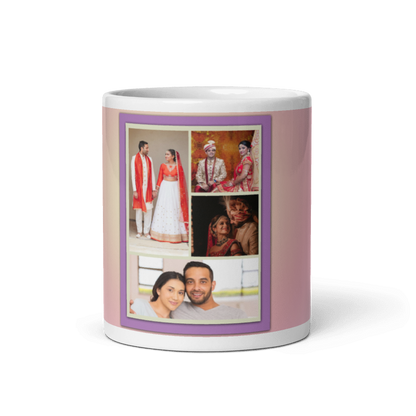 Customized Coffee Mug - Add Your Own Photo -4 Photo Frame Pattern