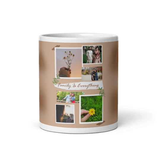 Customized Coffee Mug - Add Your Own Photo -6 Photo Frame Pattern
