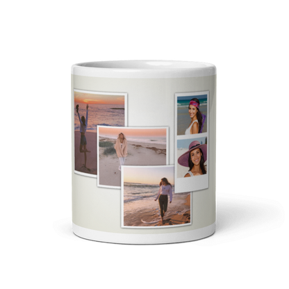 Customized Coffee Mug - Add Your Own Photo -5 Photo Frame Pattern