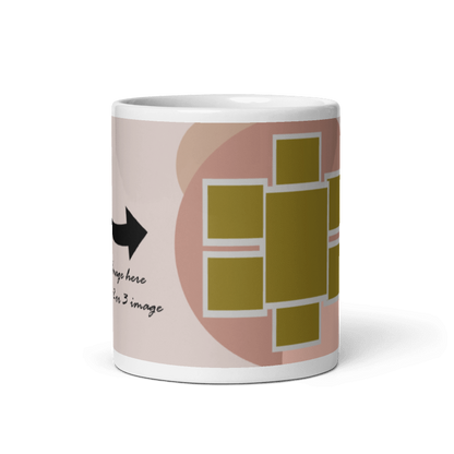 Customized Coffee Mug - Add Your Own Photo -7 Photo Frame Pattern