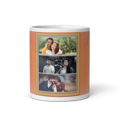 Customized Coffee Mug - Add Your Own Photo -3 Photo Frame Pattern