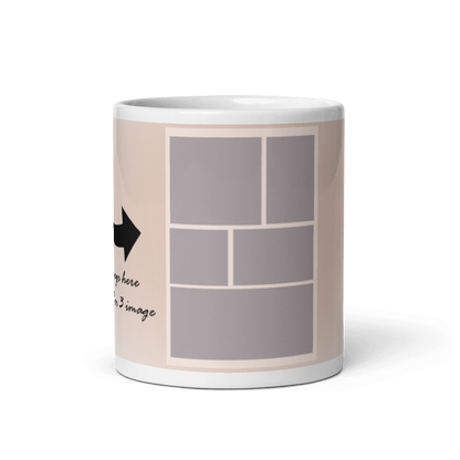 Customized Coffee Mug - Add Your Own Photo -5 Photo Frame Pattern