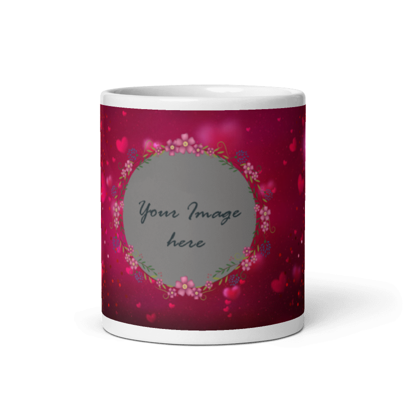 Customized Coffee Mug - Add Your Own Photo -Love Frame