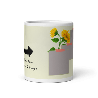 Customized Coffee Mug - Add Your Own Photo -3 Photo Frame Pattern