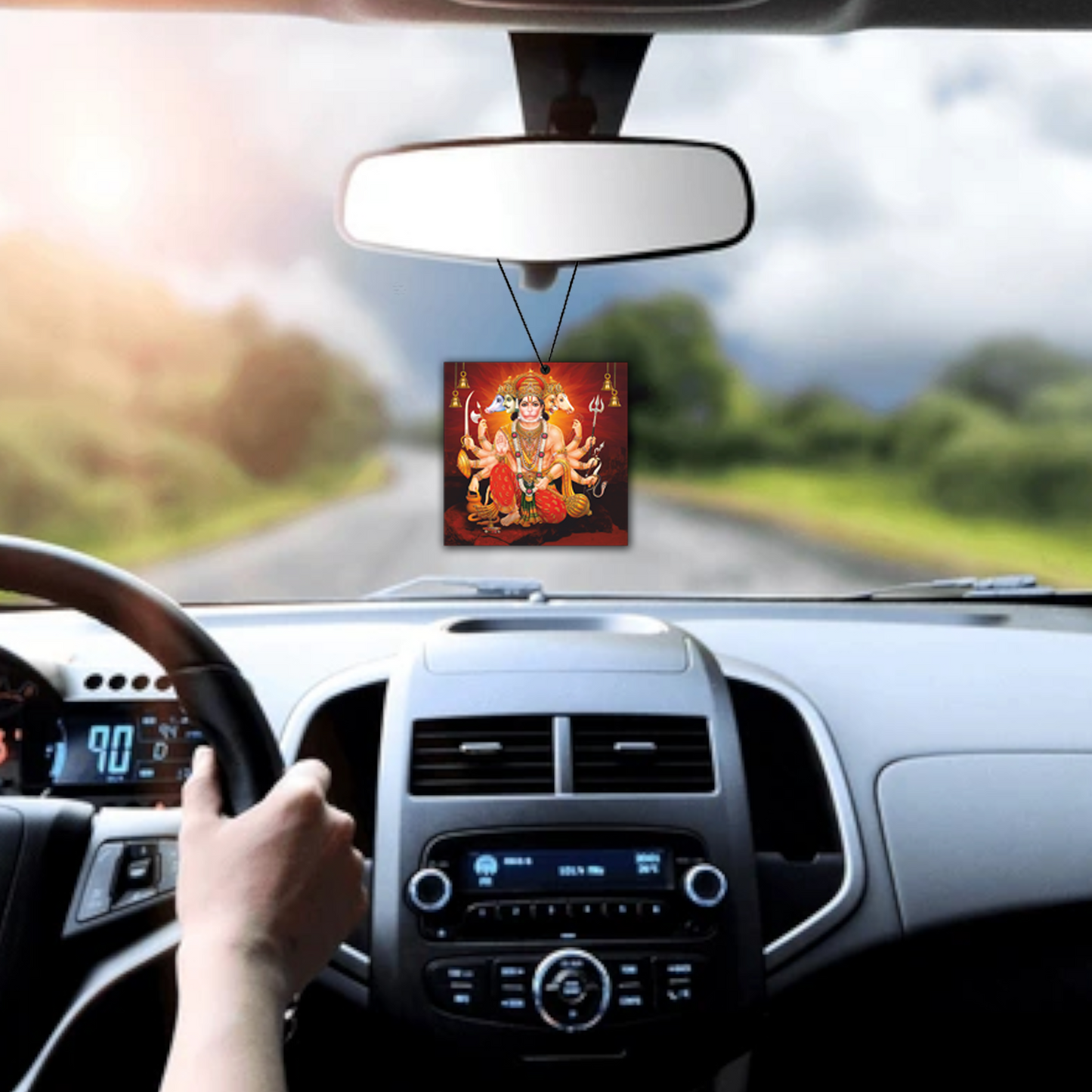 ShopTwiz Powerful Hanuman Devotion Car Hanging Decorative