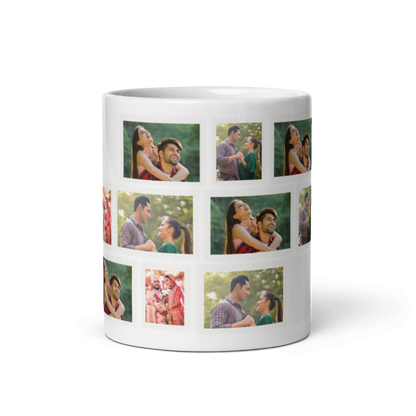 Customized Coffee Mug - Add Your Own Photo -10 Photo Frame Pattern