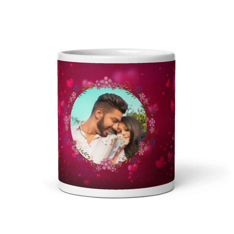 Customized Coffee Mug - Add Your Own Photo -Love Frame