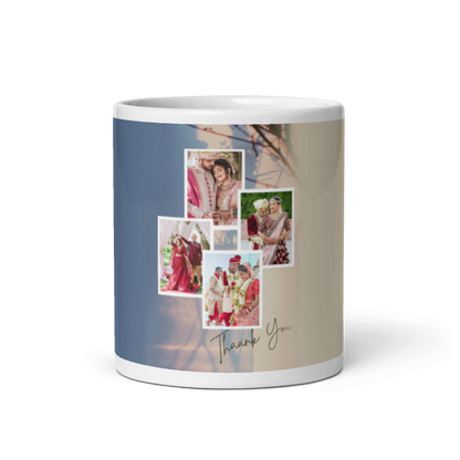 Customized Coffee Mug - Add Your Own Photo -4 Photo Frame Pattern