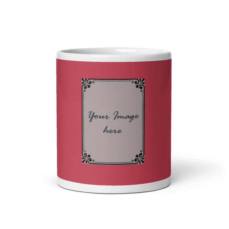 Customized Coffee Mug - Add Your Own Photo -Brown Background