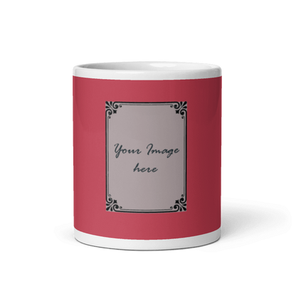 Customized Coffee Mug - Add Your Own Photo -Brown Background