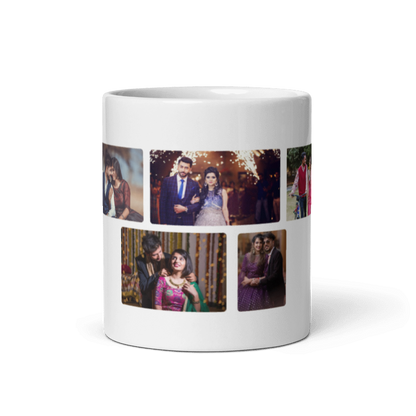 Customized Coffee Mug - Add Your Own Photo -5 Photo Frame Pattern