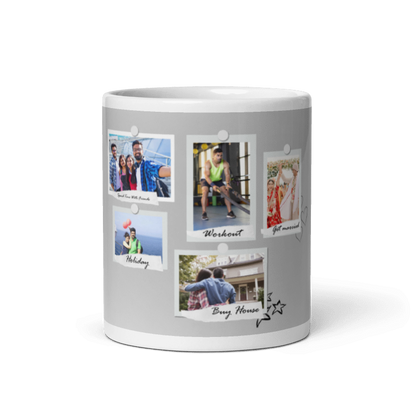 Customized Coffee Mug - Add Your Own Photo -5 Photo Frame Pattern