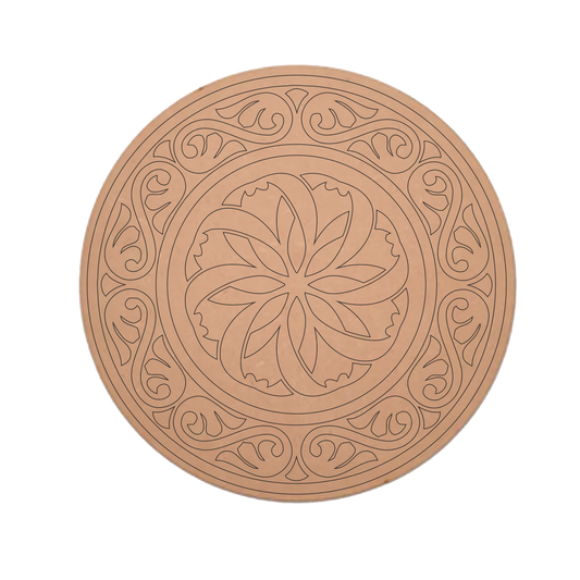 MDF Pre Marked Mandala Art Round Cutout