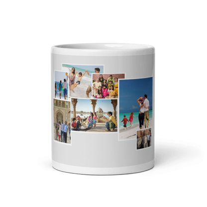 Customized Coffee Mug - Add Your Own Photo -7 Photo Frame Pattern