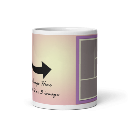 Customized Coffee Mug - Add Your Own Photo -4 Photo Frame Pattern