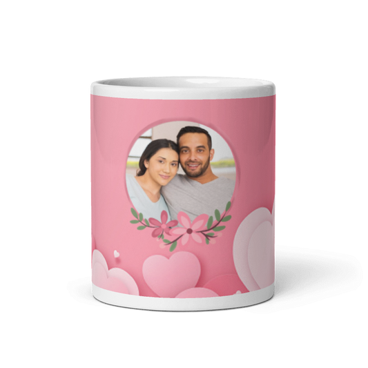 Customized Coffee Mug - Add Your Own Photo -Love Background
