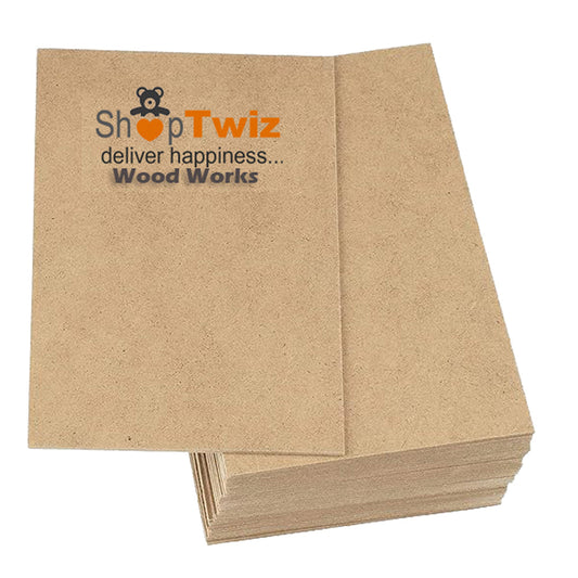 ShopTwiz Wood MDF SHeets For Craft work 6 Pack