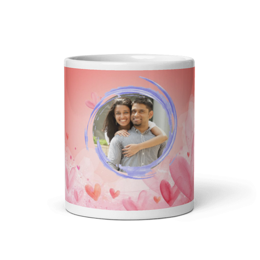 Customized Coffee Mug - Add Your Own Photo - Circle Frame