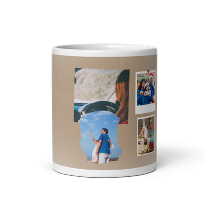 Customized Coffee Mug - Add Your Own Photo -4 Photo Frame Pattern