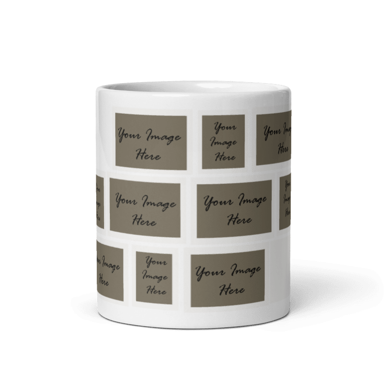 Customized Coffee Mug - Add Your Own Photo -10 Photo Frame Pattern