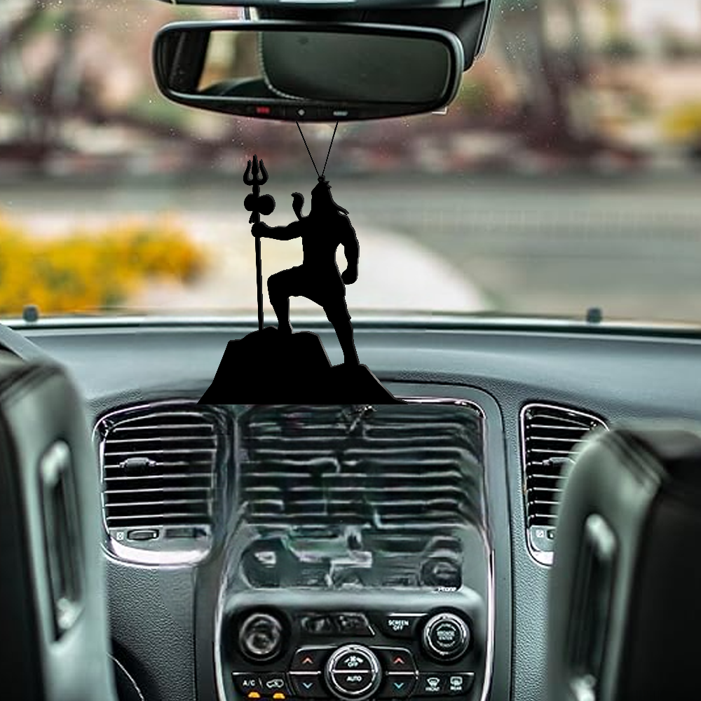ShopTwiz Bholenath Ji Trishakti Car Hanging Decorative