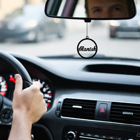 ShopTwiz Manish Customize Name Tag Car Hanging Decorative
