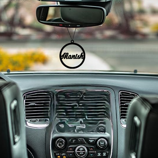 ShopTwiz Manish Customize Name Tag Car Hanging Decorative