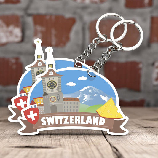 Switzerland Best City Key chain ( Set of 2 )