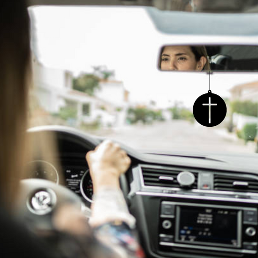 ShopTwiz Yesu Ji Cross Blessing Car Hanging Decorative