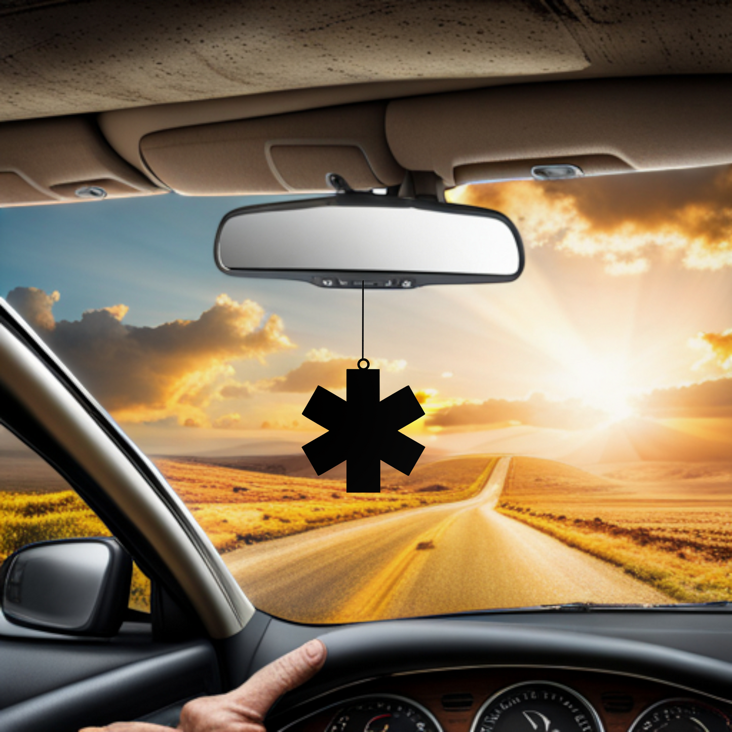 ShopTwiz Sacred Yesu Ji Name Car Hanging Decorative