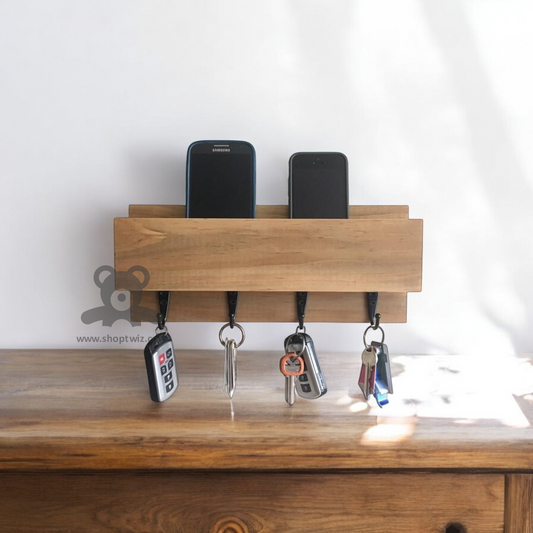ShopTwiz Wooden Hanger with Mobile Stand for Office and House